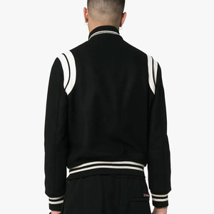 Customizable Men's Blank Varsity Baseball <b>Jacket</b> with Sleeves Multi-Color Logo Hip Hop Training Sport Style Letterman Design - Product Image 3