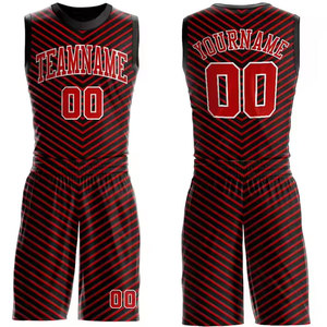 Camiseta de baloncesto juvenil roja personalizada, chaleco deportivo, técnica de sublimación uniforme, acepta personalizaciones de logotipo, jugadores corriendo - Product Image 1