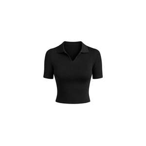 เสื้อโปโล ยาคา ทริโก ครอป บลูซ - สีดำ - สีดำ - Product Image 5