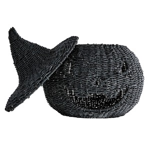 Woven seagrass <b>hamper</b> boxes halloween storage decoration sea grass pumpkin shaped <b>basket</b> containers - Product Image 4