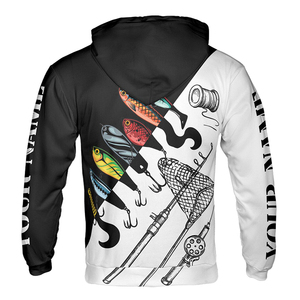 Sudadera con capucha con estampado completo de pesca con nombre personalizado, Sudadera con capucha de lana de poliéster y algodón de alta calidad 2025 para hombres y mujeres - Product Image 6