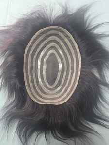 Lace PU Hair Toupee <b>Wig</b> for <b>Men</b>-Indian Remy Hair Prosthesis with Natural Wave & Kinky Straight Styles 40-80g Weight - Product Image 6