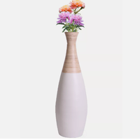 Vase en bambou moderne pour la décoration intérieure, usage domestique, marché européen, exportateur du Vietnam