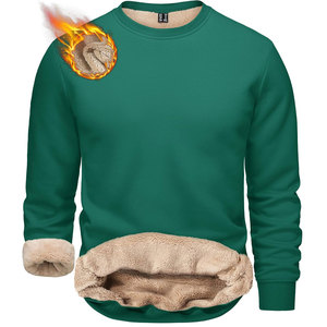 Sweat-shirt à col rond imprimé personnalisé pour hommes Doublure Sherpa 280 GSM Coton peigné Mode Streetwear Fabricant de vêtements personnalisés - Product Image 5
