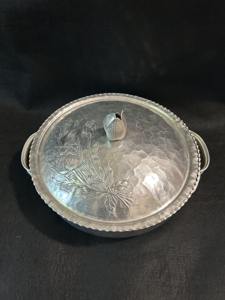High Quality Silver Finished Floral Engraved Metal Casserole Ideal <b>For</b> Wedding Buffet Catering And Event <b>Food</b> Display From India - Product Image 2