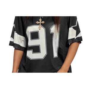 Camiseta de Fútbol Unisex con Cuello en V, Estampado Personalizado, Talla Grande, Premium, de Alta Calidad, Transpirable, Ligera, Ropa Deportiva - Product Image 6