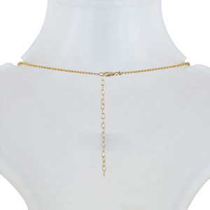 Ensemble de lunette de pierres précieuses saphir rose diamant 14k or jaune goutte breloque collier ras du cou cadeau d'anniversaire bijoux en gros - Product Image 4