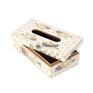 Caja de Pañuelos de Madera Cuadrada de Lujo Tradebyd, con Esmalte Impreso, Ecológica, Elegante y Decorativa - Product Image 2