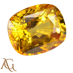 Saphir Jaune Naturel en Gros, Taille Coussin, Pierre Libre Facettée, Gemme Précieuse Certifiée pour la Fabrication de Bijoux, 1 carat - Product Image 2