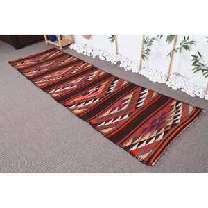 พรมขนแกะสีน้ำตาลแดงแบบดั้งเดิมขนาด2,8X9,4ฟุตทรงสี่เหลี่ยมสำหรับตกแต่งทางเดินในห้องนั่งเล่นพรมข้างเตียง - Product Image 1