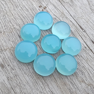 Cabochon de calcédoine bleue naturelle AAA + Qualité Pierres précieuses calibrées à dos plat Disponibilité en gros dans toutes les tailles - Product Image 4