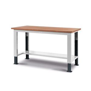 FBG02S1500R00, banco da lavoro con piano in legno e gambe regolabili, L 1500mm - Product Image 1
