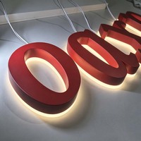Lettres rétroéclairées avec finition peinture noire, certifiées CE et RoHS, enseignes rétroéclairées pour entreprises