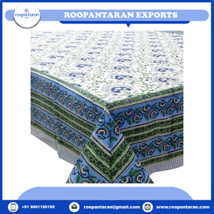 Nappe de pique-nique dernière conception bloc à la main imprimé artisanat intemporel nappes en pur coton à vendre au prix le plus bas - Product Image 6