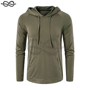 Hombres gimnasio entrenamiento activo manga larga pulóver ligero Sudadera con capucha Casual sudaderas con capucha Fitness deportes uso diario - Product Image 1