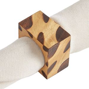 Rond de serviette en métal et résine de forme rectangulaire de meilleure qualité Décoration de vaisselle de haute qualité pour les mariages et autres occasions - Product Image 2