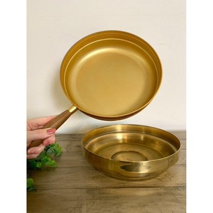 Low Price Brass And Wood <b>Chaffing</b> Dish With Pearl Finial Elegant Serving Piece For Dinner Party Catering - Product Image 3