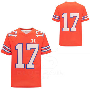 Camiseta de fútbol americano de manga corta con diseño de su equipo Camiseta de fútbol americano personalizada para hombre con diseño de panel lateral - Product Image 6