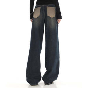 Femmes de haute qualité professionnel décontracté pleine longueur jean pantalon à la mode mi-taille droite Style prix de gros pour l'hiver - Product Image 6