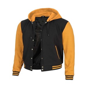 Custom Embroidery Letterman Men's <b>Jackets</b> Breathable Polyester <b>Red</b> Bomber Varsity Regular Fit Long <b>Jackets</b> - Product Image 2