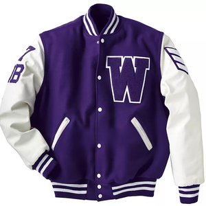 Meilleure qualité Hiver High Street Fashion Bulk Bomber Fleece Super Unisexe Custom Baseball Varsity Jackets - Product Image 2