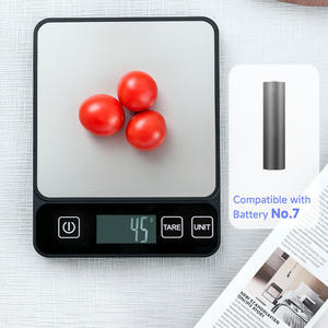 Balance de cuisine numérique professionnelle compacte 10 kg, étanche, en grammes et en onces, alimentée par piles, vente en gros - Product Image 5