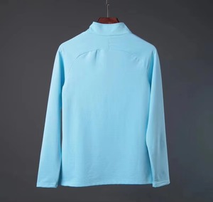 Top de gimnasio de manga larga con cremallera de 1/4 cuartos para hombre, ropa deportiva transpirable para correr, entrenamiento, camiseta de Fitness de talla grande con cremallera - Product Image 2