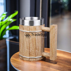 Tasse en bois sculptée à la main parfaite pour café bar cuisine idée cadeau verres essentiels Tradebyd - Product Image 2
