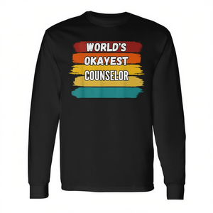 T-shirt à manches longues « Le conseiller le plus moyen du monde » – Produit promotionnel pour la catégorie des conseillers - Product Image 2