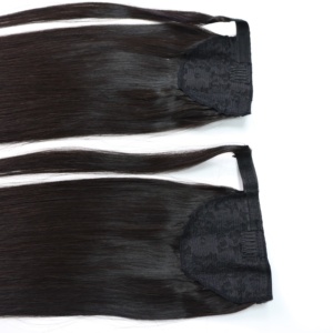 Extensiones de Cabello Humano para Cola de Caballo, Virgen, Super Double Drawn, Aspecto Natural, Fácil de Fijar con Clip, para Uso Diario y Fiestas, Superventas - Product Image 5