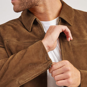 Veste en daim pour homme d'hiver, élégante, écologique, respirante, confortable, logo frontal personnalisable pour les tenues décontractées quotidiennes - Product Image 6