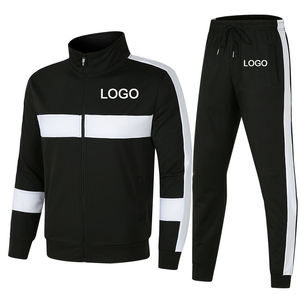 Ensemble de survêtement pour homme en deux pièces, logo personnalisé, écologique, 2024, respirant, coton, pantalon de survêtement, taille plus, coupe-vent - Product Image 1