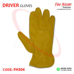 Vente en gros de gants de travail en cuir de vachette jaune sans doublure en cuir de vachette avec clé de pouce style Fahrerhandschuhe pour hommes - Product Image 4