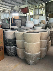 Prix d'inventaire d'usine Pot vitré en gros pour la plantation de pots en céramique Jardinières de fleurs méditerranéennes Jardin Outdoor Limited - Product Image 3