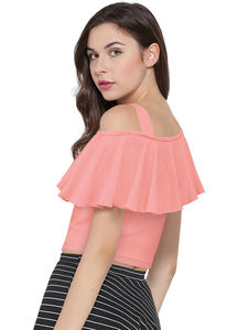 Meilleur t-shirt de boutique indienne pour filles pour femmes vêtements de fête décontractés derniers polyester/tricot confortables exclusifs d'Inde - Product Image 3