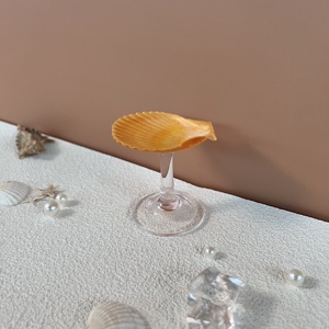 Arancione rosso fatto a mano conchiglia tazze portacandele bohémien costiera per pasqua decorazione per la casa conchiglia bicchiere di vino vassoio di gioielli - Product Image 4