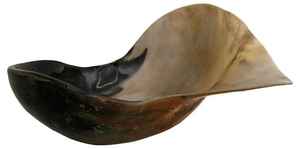 Bol japonais en céramique de qualité européenne Corne ovale artisanale Plat de service en noir avec artisanat naturel fantaisie de style ange - Product Image 4