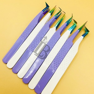 Pince à cils de qualité supérieure pour extensions de cils, pince à cils en vison, pince volume russe, pince volume Boot, en acier inoxydable, offre avec logo - Product Image 4