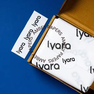 Rollo de papel tisú de pulpa virgen impreso personalizado al por mayor, calidad superior, desechable, impermeable, embalaje de regalo, rollo de embalaje de marca - Product Image 1