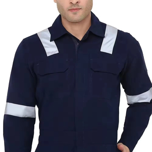 Combinaison de sécurité personnalisable en coton respirant de haute qualité, nouvelle arrivée, vêtements de travail industriels, prix bas, durable pour hommes, OEM - Product Image 5