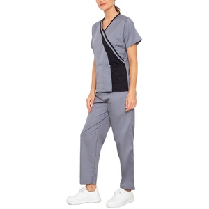 Hospital Scrub Uniform <b>Doctors</b> And Nurse Female Scrub <b>Sets</b> Adjustable High Quality Premium Design Medical Scrub Suit 2027 - Product Image 1