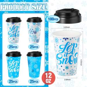 Vasos Desechables de PET/PLA de 8 oz para Café, Blancos Premium, para Bebidas Frías, Duraderos, Gruesos, Libres de PFAS, Ecológicos, para Fiestas, Libres de BPA - Product Image 3