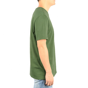 Vêtements de rue pour hommes t-shirts personnalisés couleur verte col rond vêtements d'été coton t-shirt oversize à manches courtes pour hommes - Product Image 3