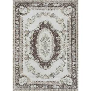 พรมขนสัตว์ถักมือสีน้ำตาลเบจวินเทจ รุ่น Pae-2195 สำหรับห้องนั่งเล่น ห้องโถง ห้องนอน ลายเหรียญแบบนามธรรม คุณภาพสูง - Product Image 1