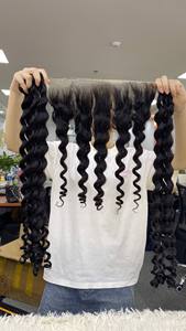 Cheveux noirs naturels Curl Frontal italien de haute qualité pour les femmes noires en gros du Vietnam - Product Image 5