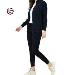 Ropa Deportiva con Capucha Ligera de Algodón 100% de Primera Calidad para Mujer, Talla Grande, al por Mayor, para Invierno, Gimnasio, Correr, Ropa Deportiva Activa, Color Sólido - Product Image 2