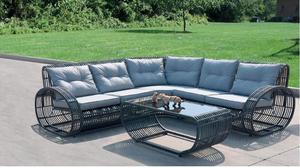 Juego de muebles de ratán para exteriores Royal Shape, sofá de mimbre para patio y jardín con 2 sillones y 2 taburetes de comida - Product Image 3