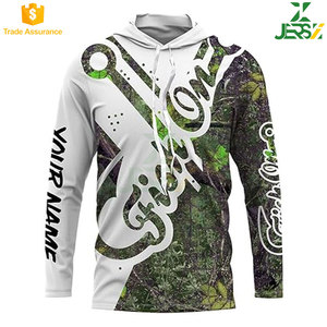Otoño sublimación pesca camisa personalizada con capucha manga larga torneo rendimiento camisa hombres protección solar personalizada - Product Image 3