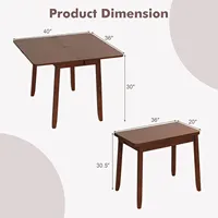 Table à manger carrée simple, pour salon, usage domestique, table en bambou Moso, pour espaces compacts, ensemble de table à manger, nouveau style chinois