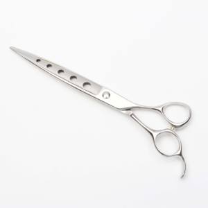 กรรไกรตัดขนสัตว์เลี้ยงแบบมีรูออกแบบโดยใช้สเตนเลสสตีลน้ำหนักเบาเป็นมิตรต่อสิ่งแวดล้อม - Product Image 2